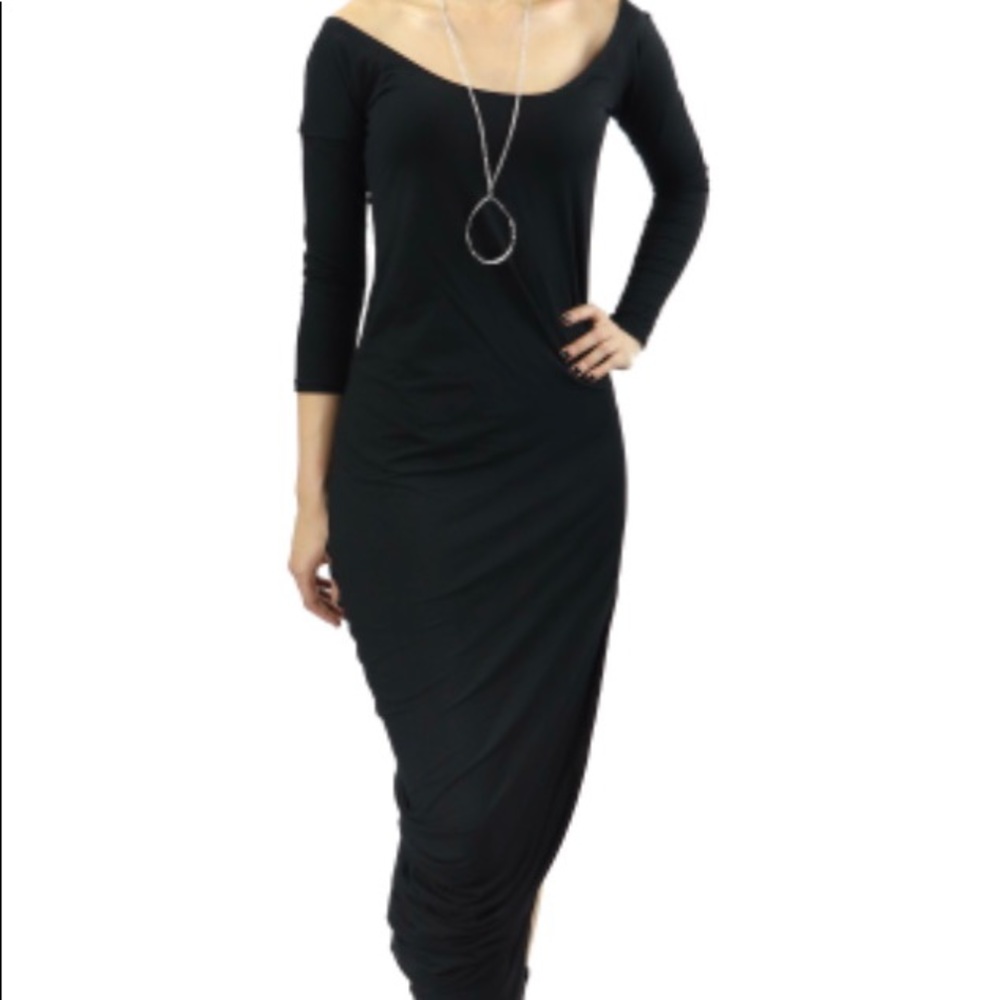 Foxblood Oracle Off the Shoulder Maxi Dress